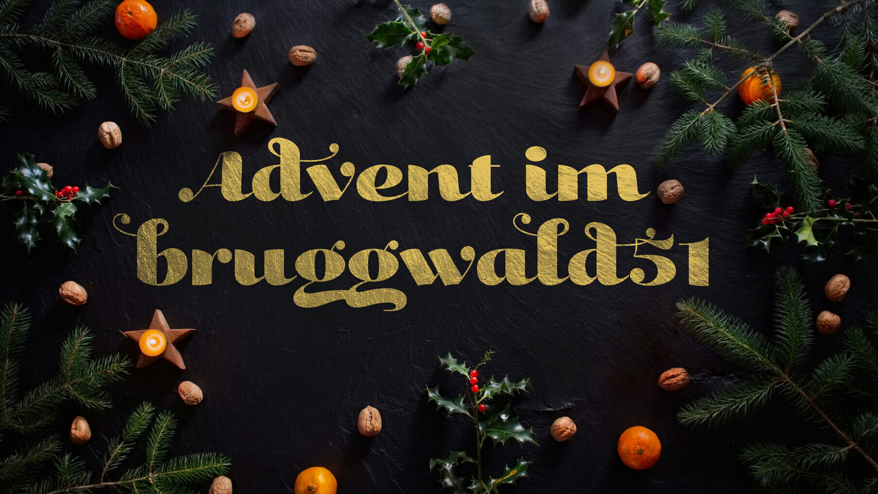 Werbesujet Adventsfeier im bruggwald51 am 1. Dezember 2025.